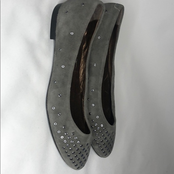 AGL Suede Studded Grey Ballet Slip On Flats - Picture 5 of 5